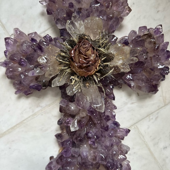 Amethyst & quartz CROSS - Picture 8 of 10